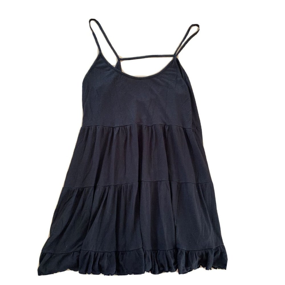 Hanger 221 Size S Top Blouse Women Spaghetti Strap Scoop/Strap Back Ruffle